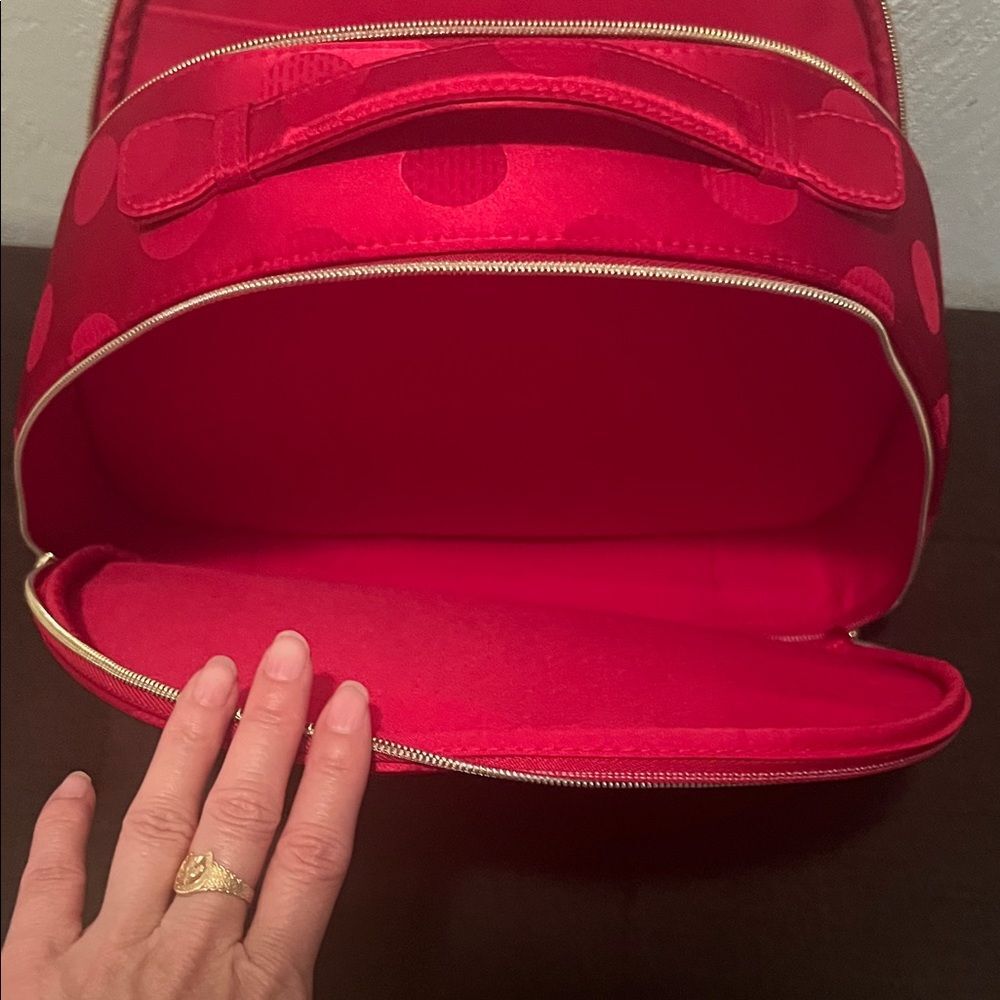 #0999+ Elegant Red Polka Dot Women's Makeup Bag - Picture 2 of 8